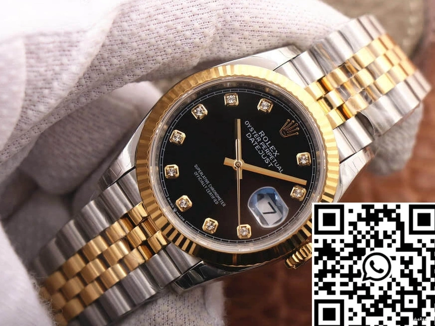 Diamond M126233-0021 EW Factory Rolex Black Datejust Dial 0829